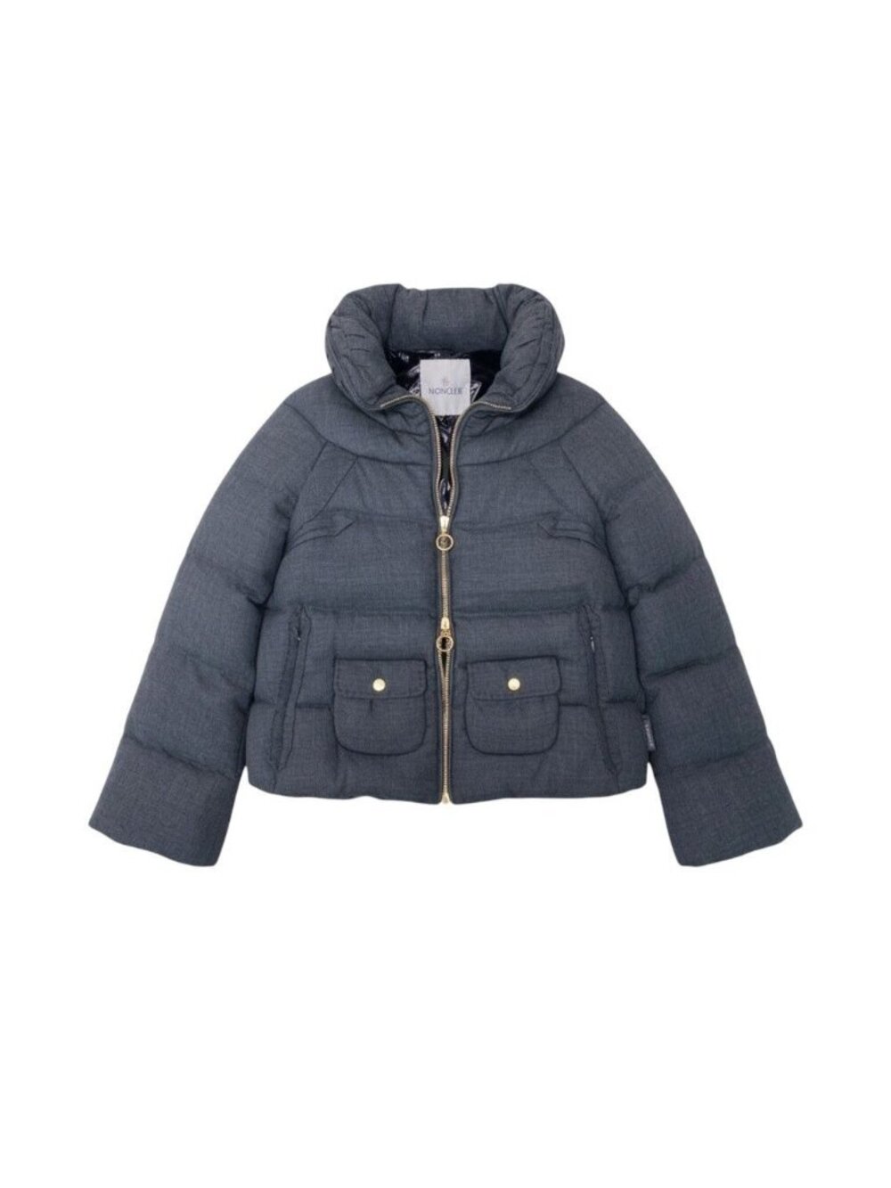 Moncler Down Jacket Briancon Short Length Gray Wool 00
